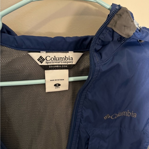 Columbia Men’s Rain Jacket Small-Blue - Picture 2 of 3